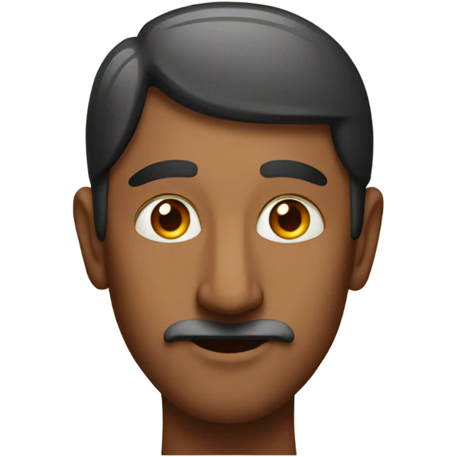 Indian man with long nose emoji