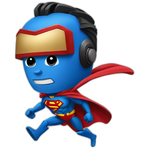 robot disguised as superman emoji
