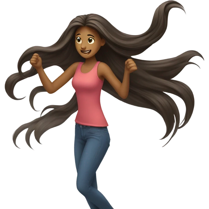 Girl hair toss emoji
