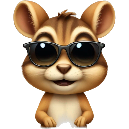 cute chipmunk with sunglasses emoji