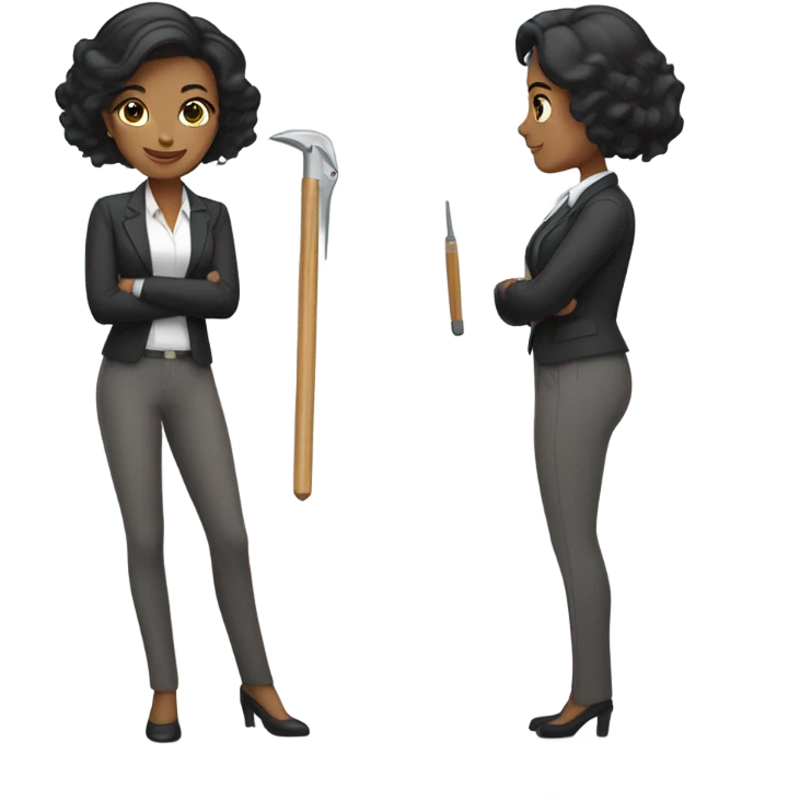woman profession architect black hair emoji