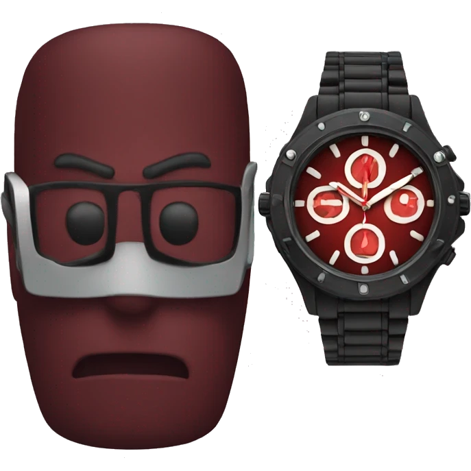 Dark red watch  emoji