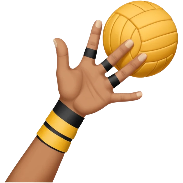 volleyball hand with bands emoji