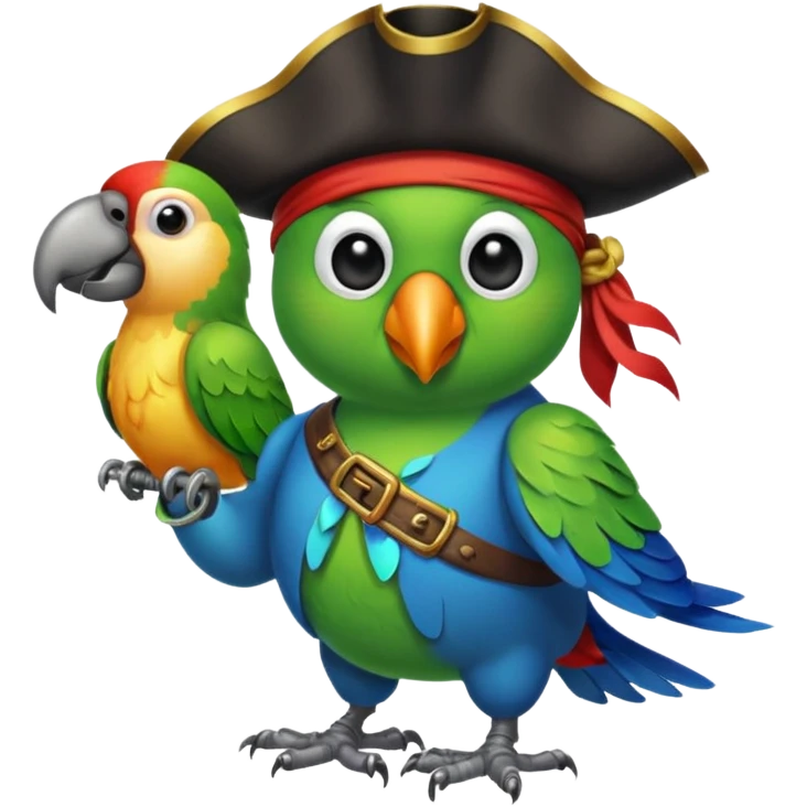 pirate and parrot emoji