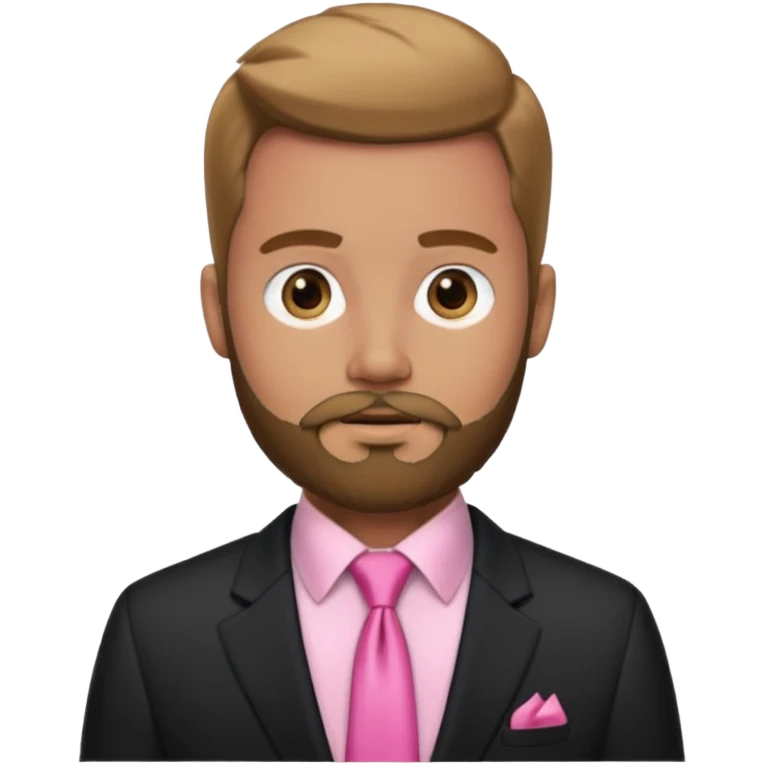 bearded man with pink tie and blazer emoji