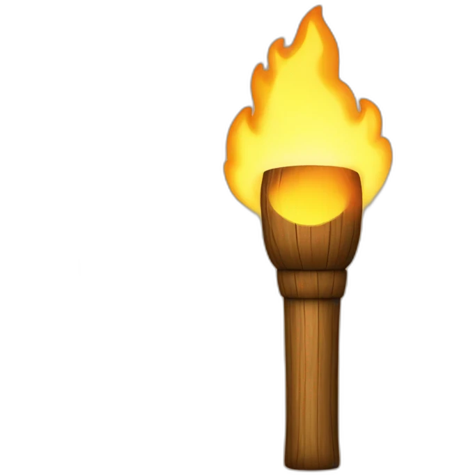 wooden torch emoji