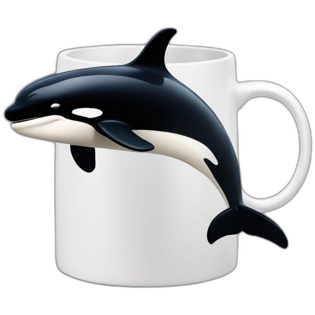 killer whale leaping out of mug emoji