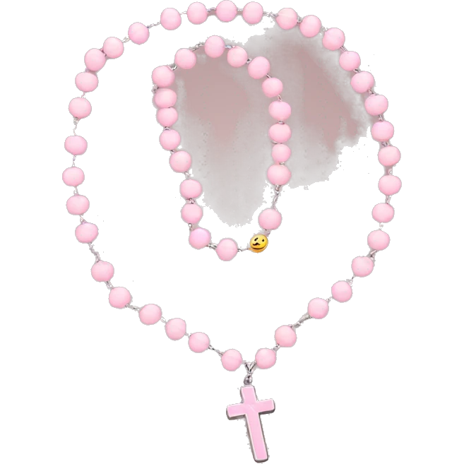 Baby pink rosary emoji