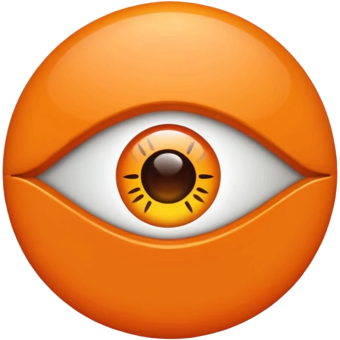 Ojo turco color naranja turco en color naranja emoji