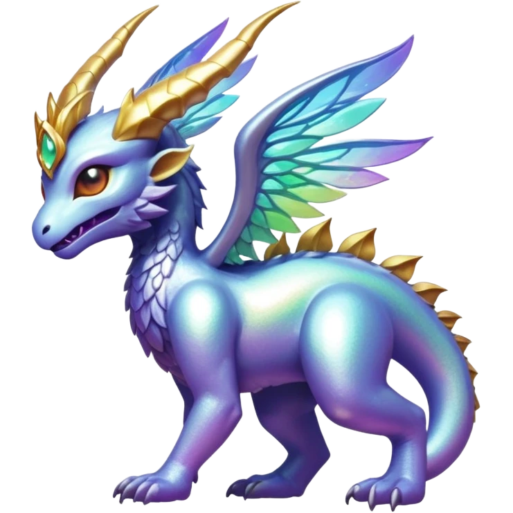 Epic divine complex iridescent aesthetic-Fakémon-creature-scenery emoji