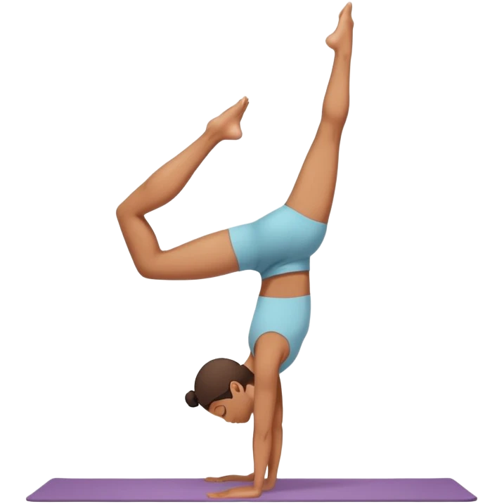 person in yoga pose balancing on one leg, centered and calm emoji