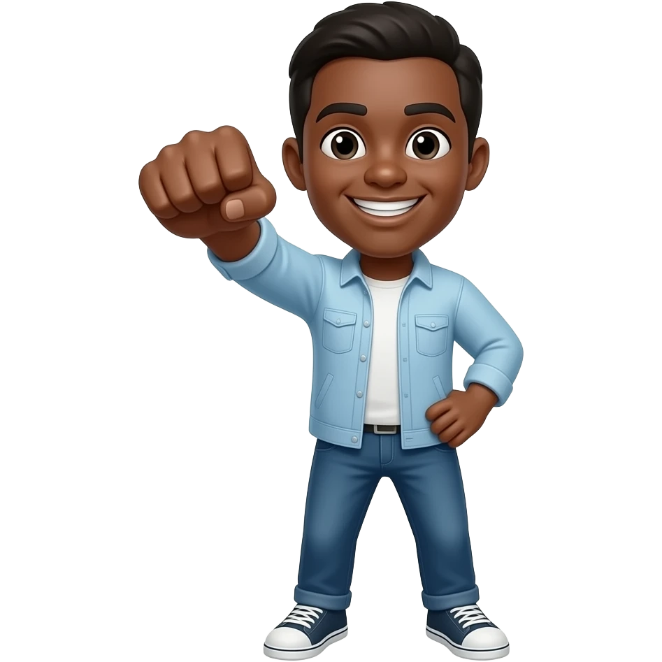 Black Smilingface fist bump emoji