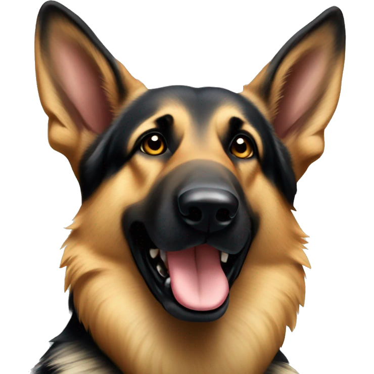 german shepherd with floppy ear emoji