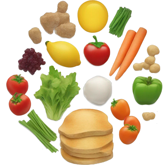 healthy plate of food emoji