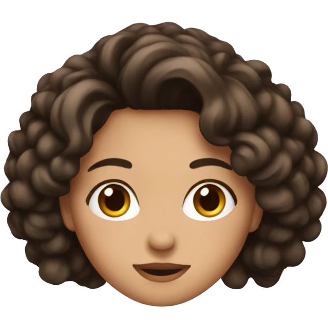 brunette in love emoji
