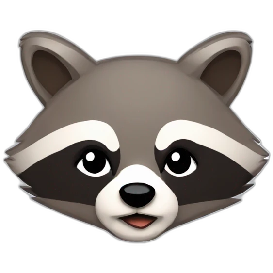 A racoon in pixel art style, showing love with hearts around him emoji