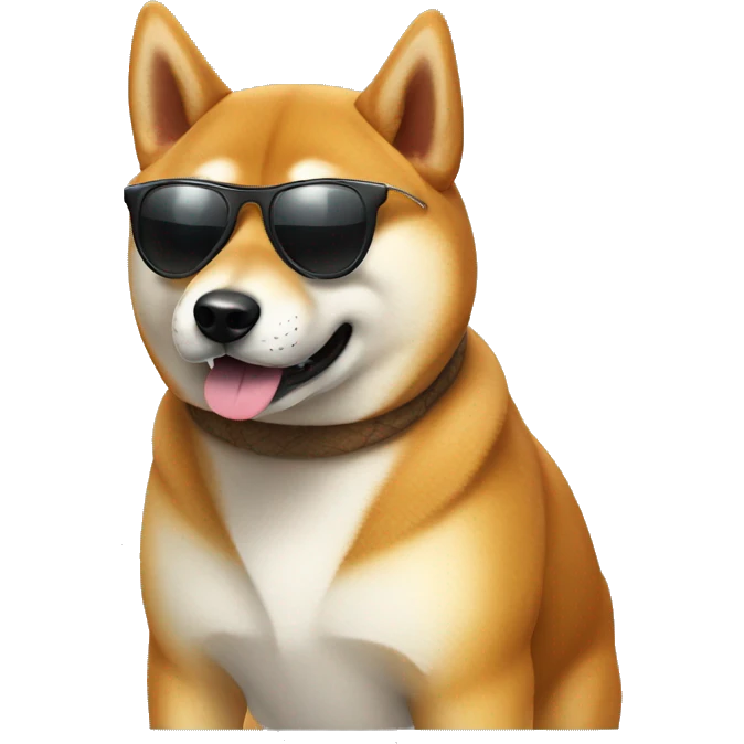 Shiba Inu wearing sunglasses emoji