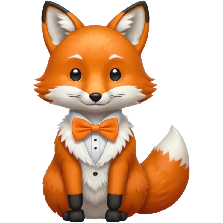 fox wearing bow ties emoji