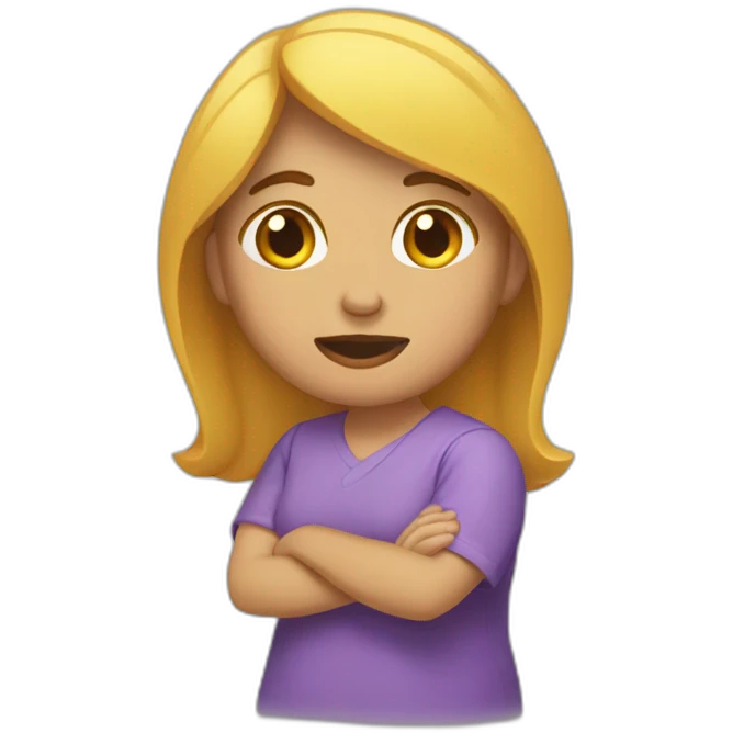 mujer de pie llorando emoji