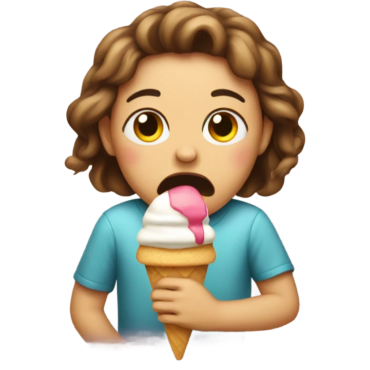 Crying with icecream  emoji