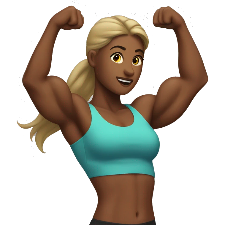 woman Flexing Abs emoji