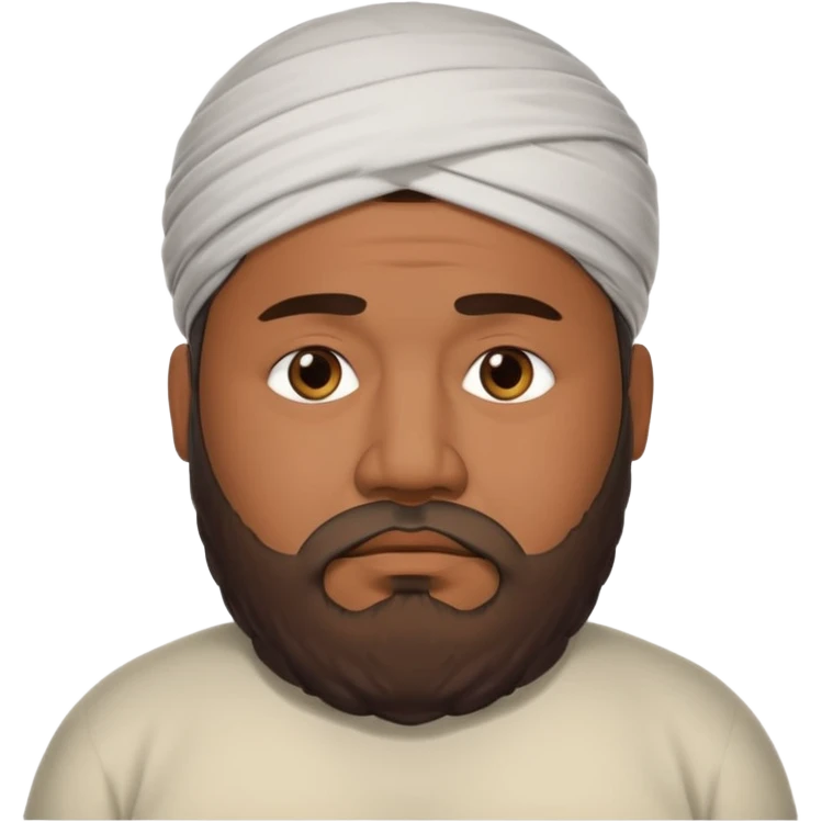 a fat muslim man sad emoji