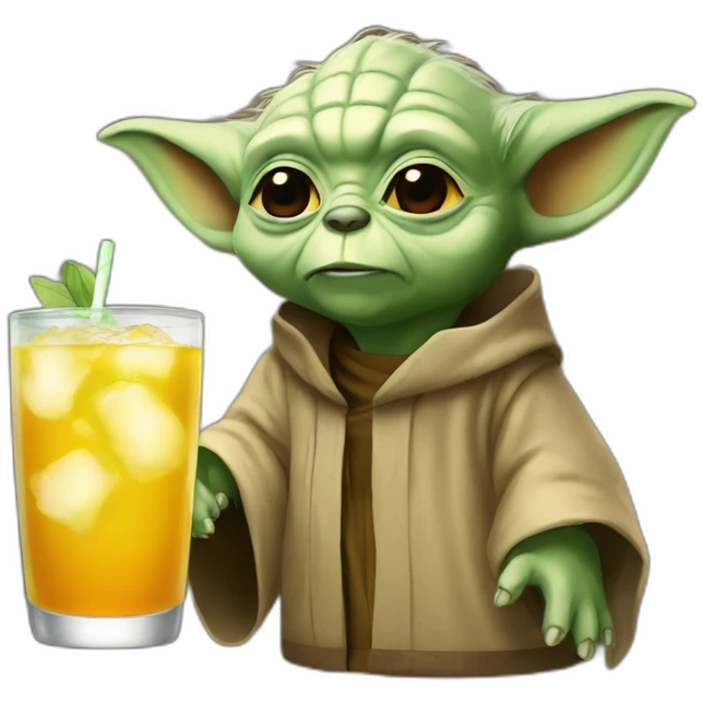 Yoda drink bear emoji