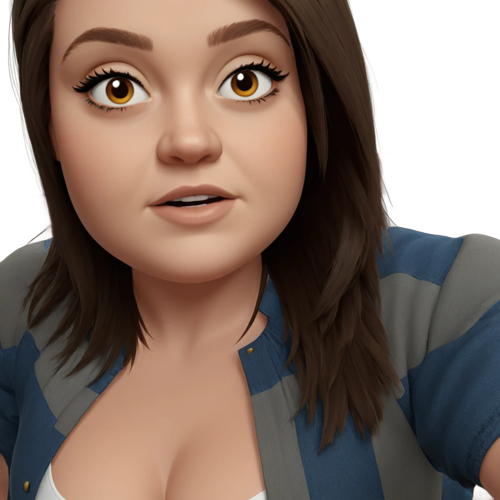 brown haired girl indoors emoji