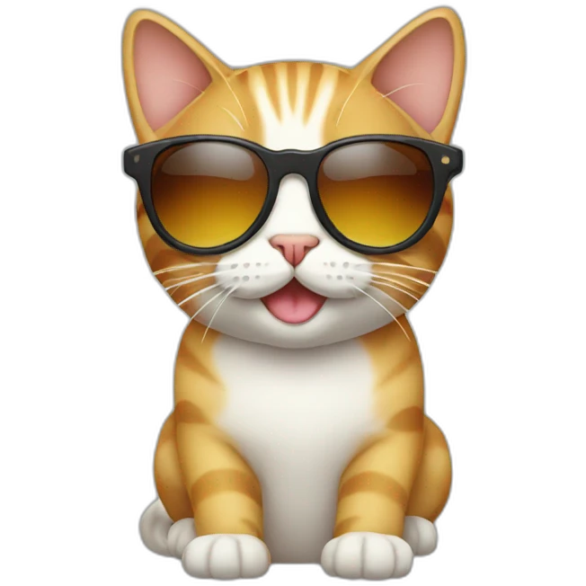 Cat with sunglasses emoji