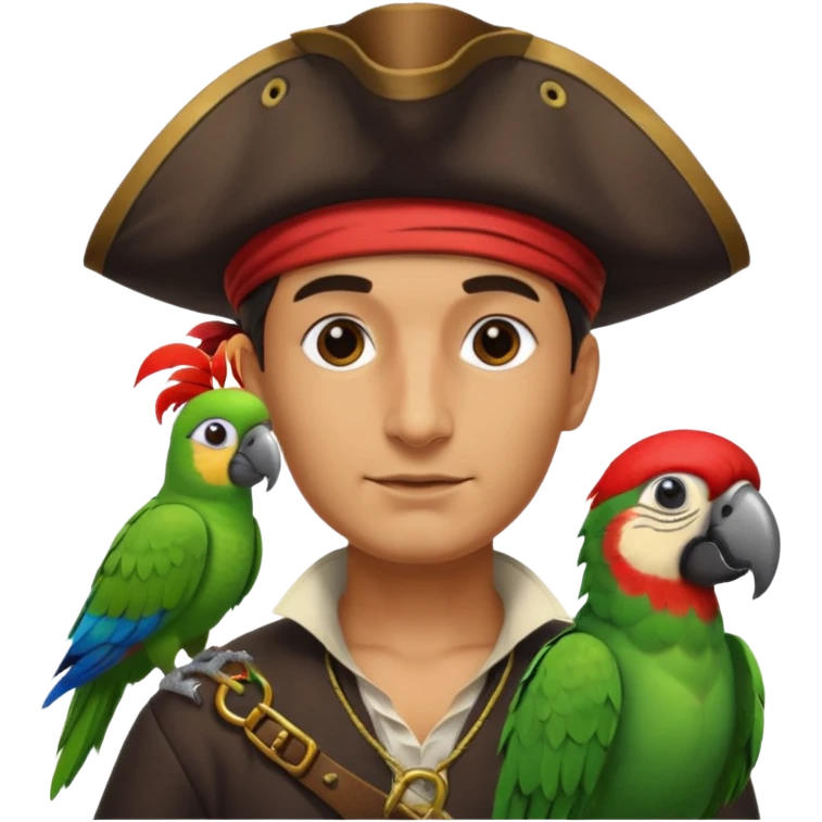 pirate and parrot emoji