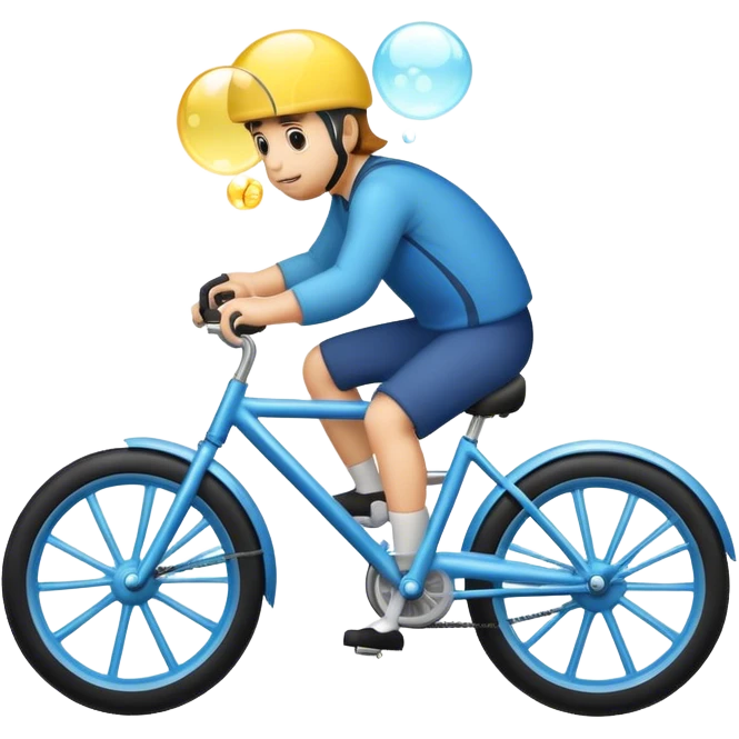 Bubble riding a bike  emoji