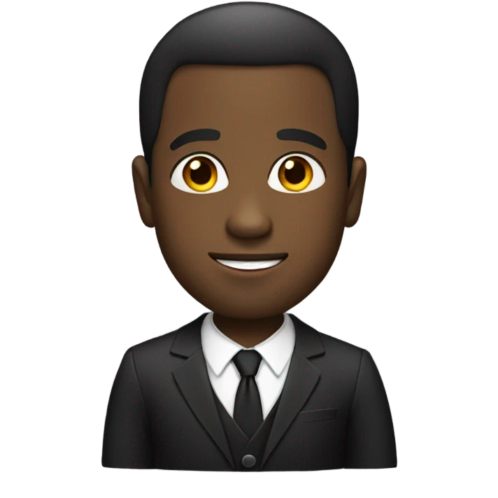 black man in suit  emoji