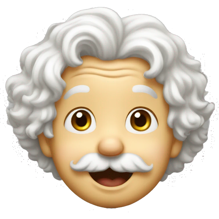 albert einstein happy Toddler face emoji