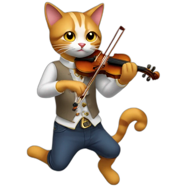 gato tocando violín emoji