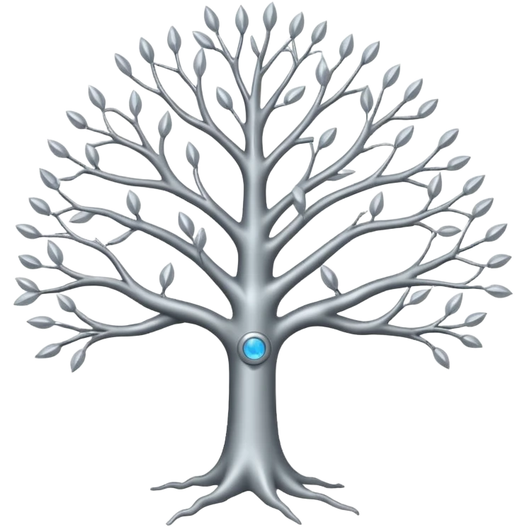 tree with eeg electrodes for branches emoji