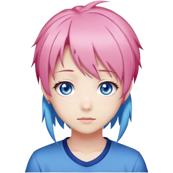 Ai Hoshino anime character with pink hair and blue eyes from Oshi no Ko emoji