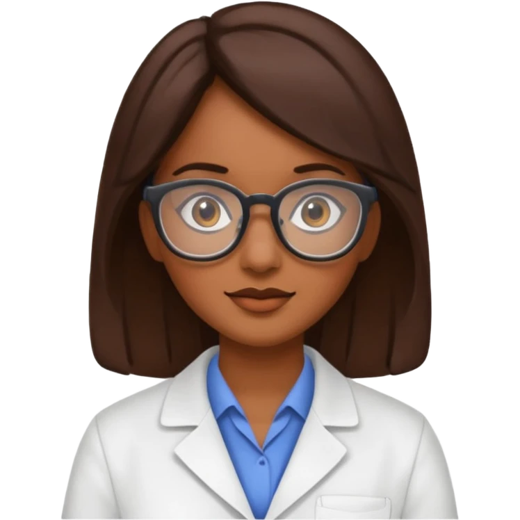 a woman scientist wearing glasses emoji