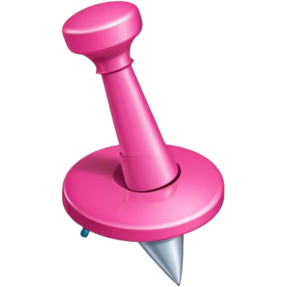 Pink push pin emoji