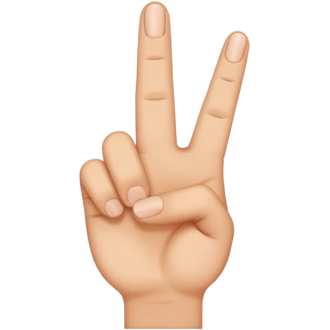 Finger inside peace emoji