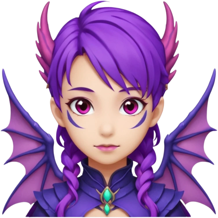 Anime Female Purple Dragongirl emoji