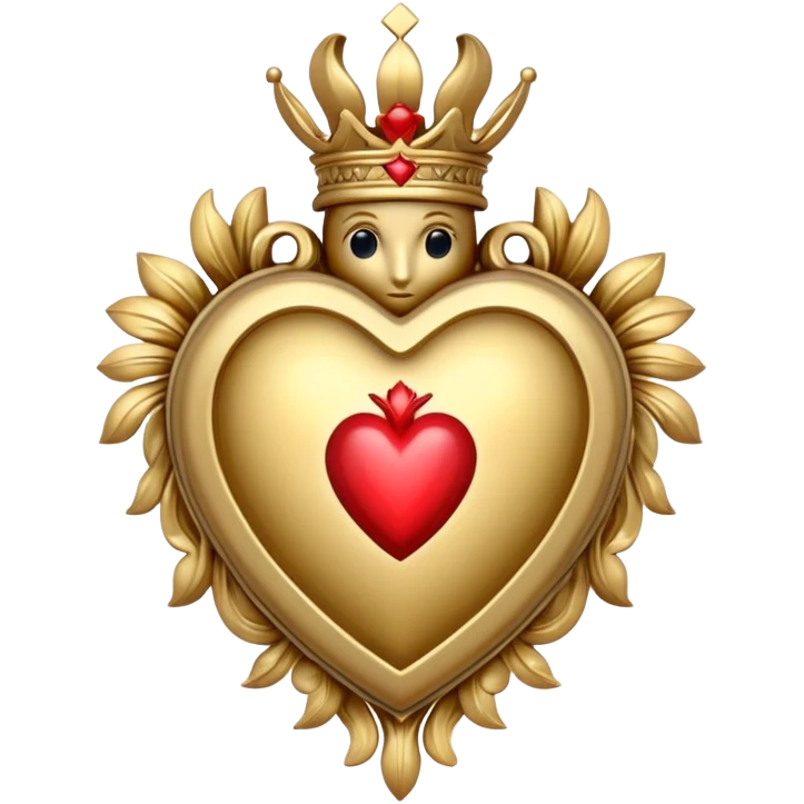 Gold sacred heart emoji