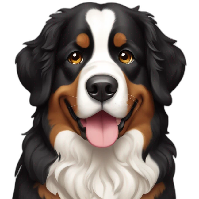 bernese mountain dog feel in love emoji