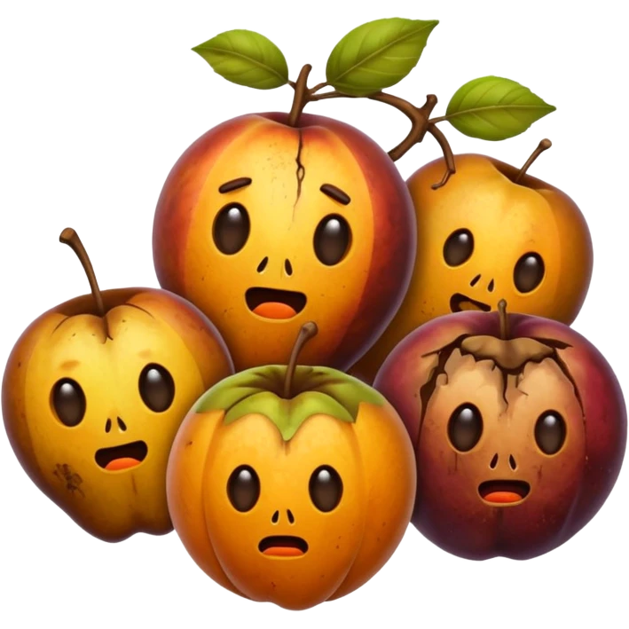 small pile of rotten fruits emoji