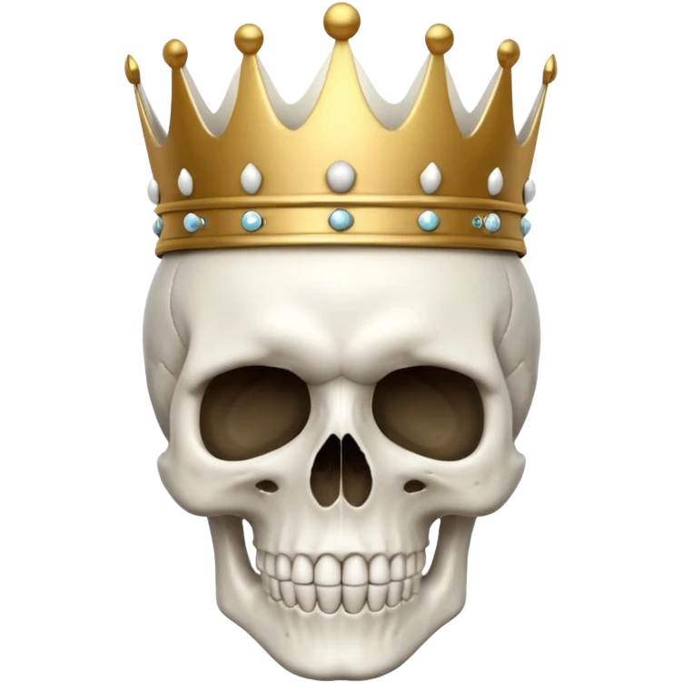 Skull with Crown PNG emoji