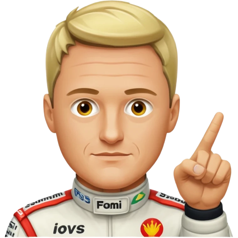 Ralf Schumacher pointing at Ralf Schumacher emoji