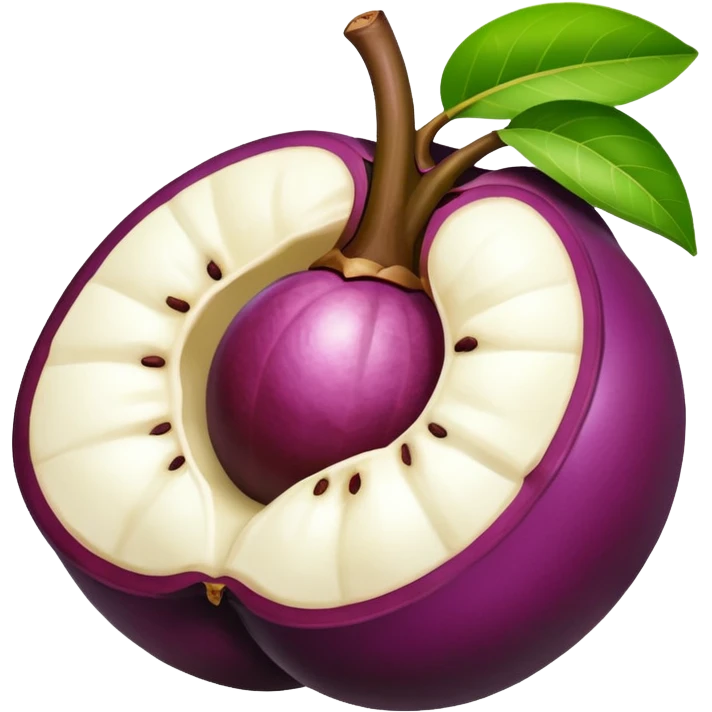 Purple Mangosteen flesh emoji