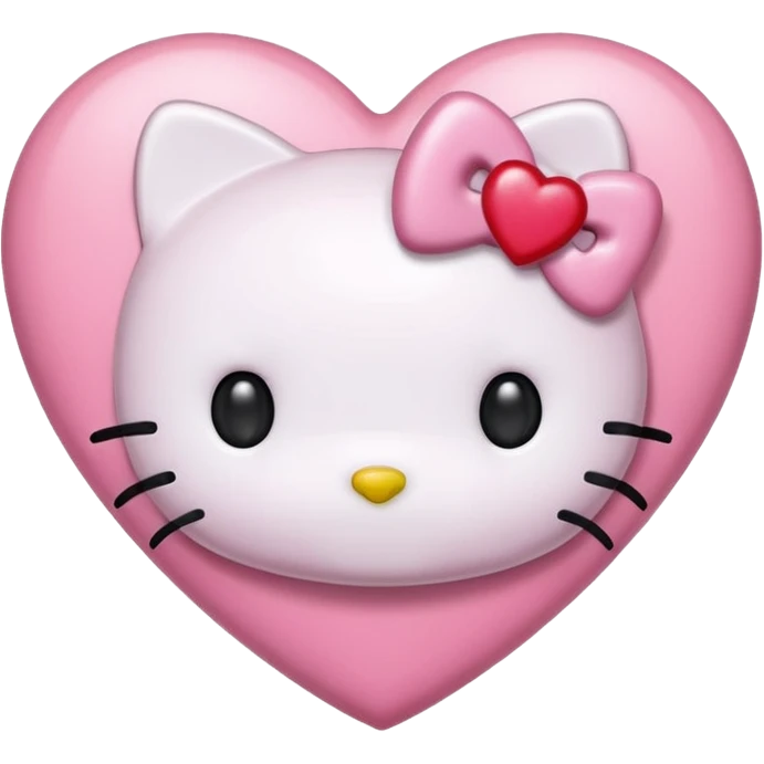 Hello kitty heart pink emoji