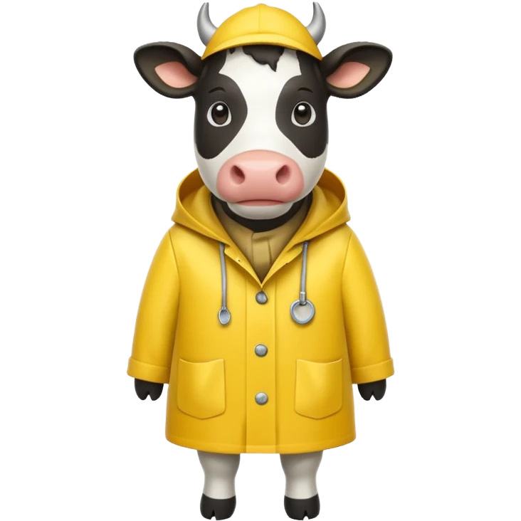 Cow with rain coat  emoji