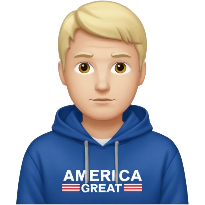 Trump with a make America great again hoodie on emoji