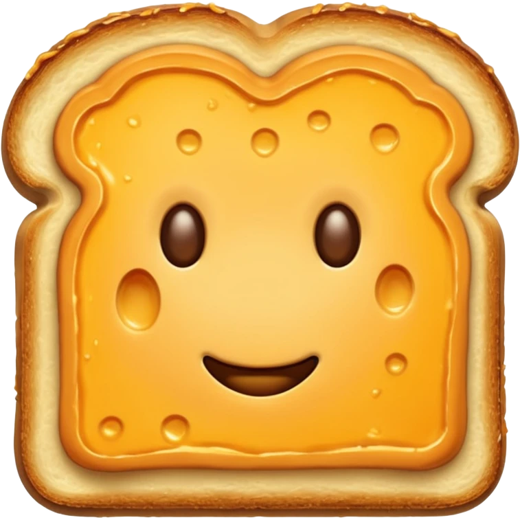 Closed cheese toast without a face emoji